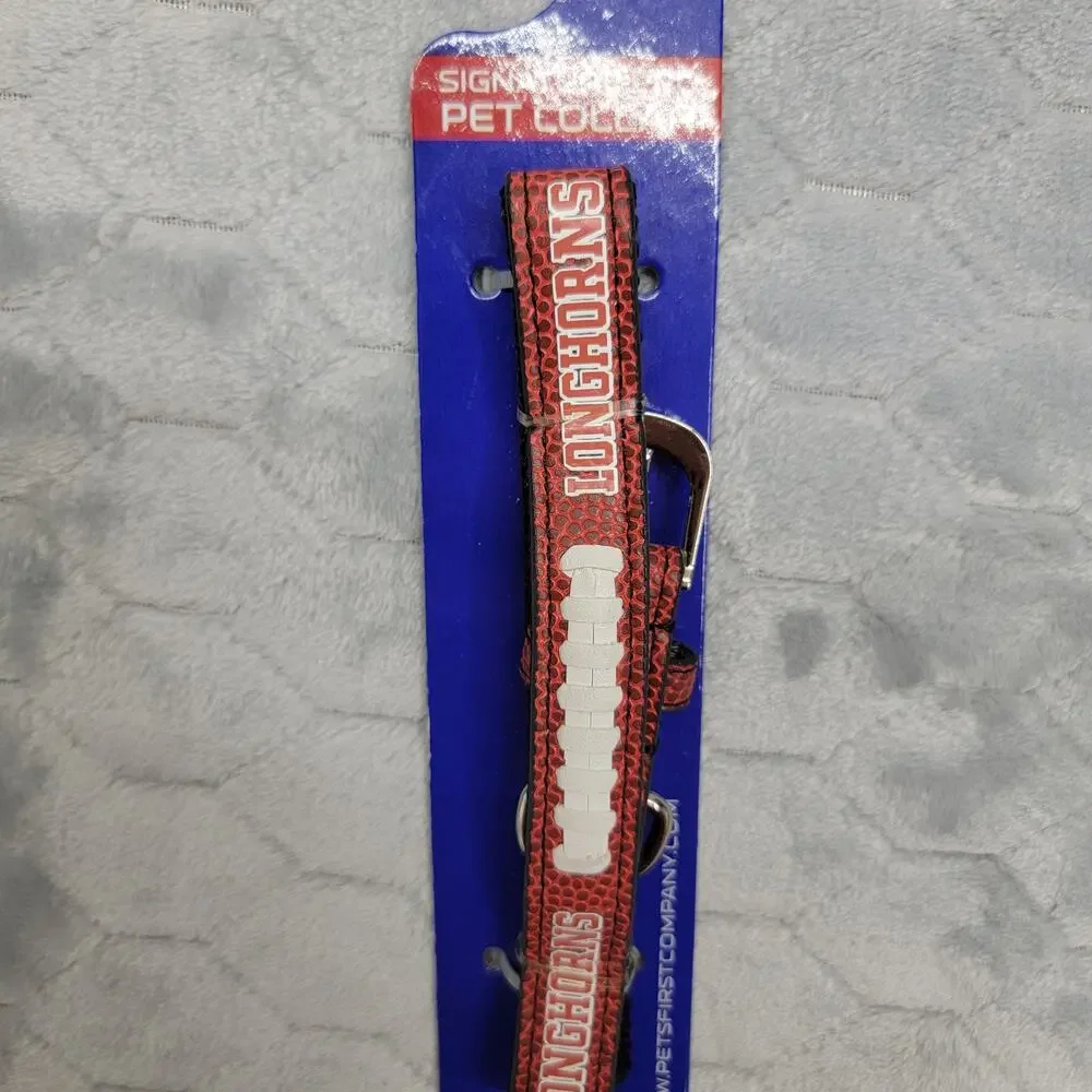 Texas Longhorns Pets First Signature Pro Football Pet Collar Dog Size Small S